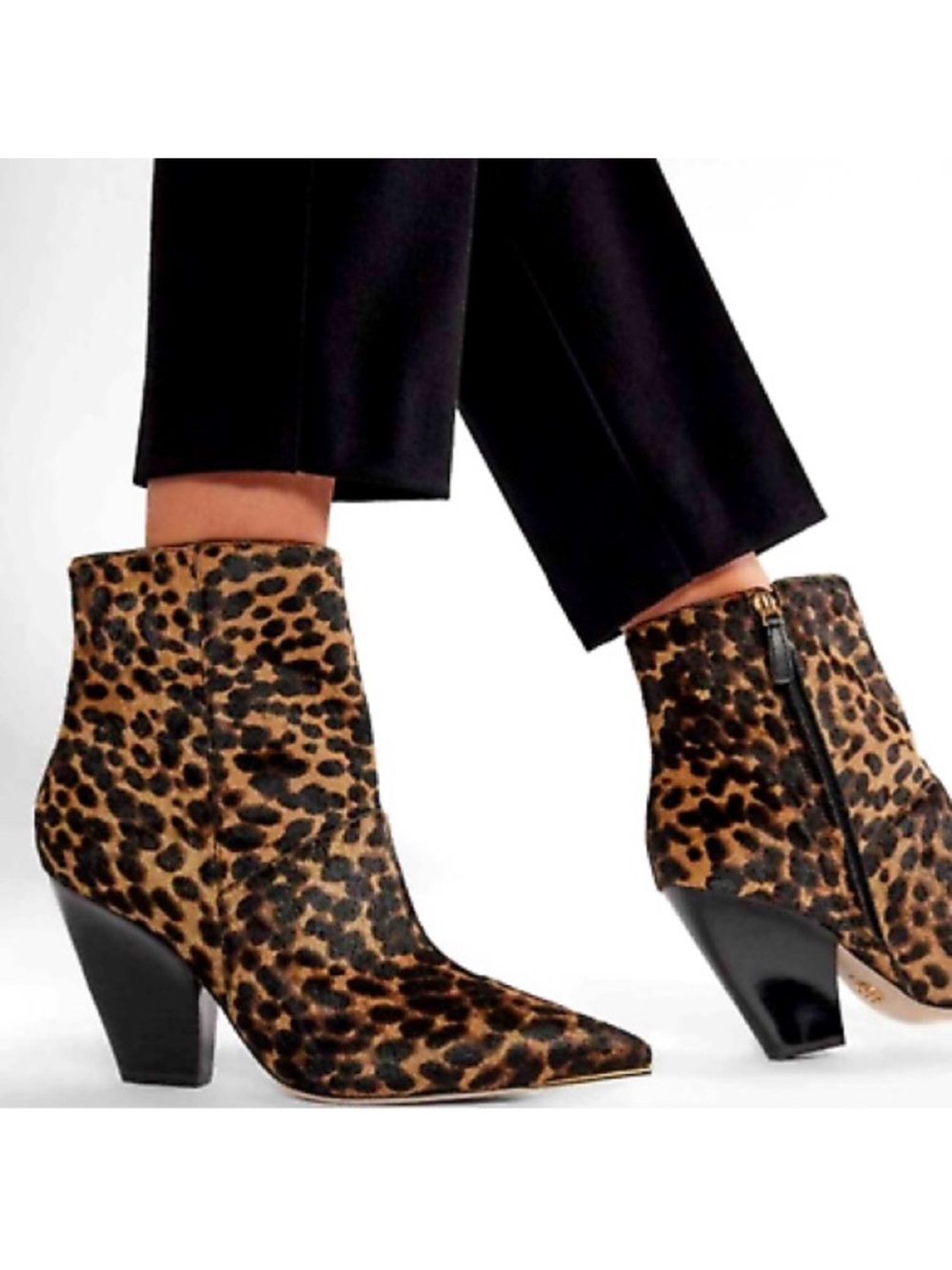 Tory Burch Leopard Print Calf HairPointed Toe Booties size 8.5 
Like new
No box